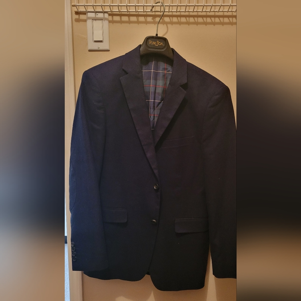 US Polo Assn Navy Sport Coat Blazer Jacket 38R Men Regular Fit